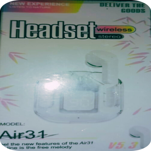 "Air31"  wireless stereo headset